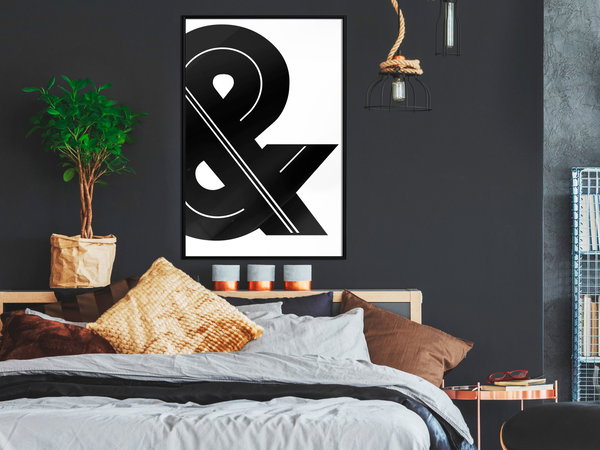 Poster 'Ampersand (Black and White)'