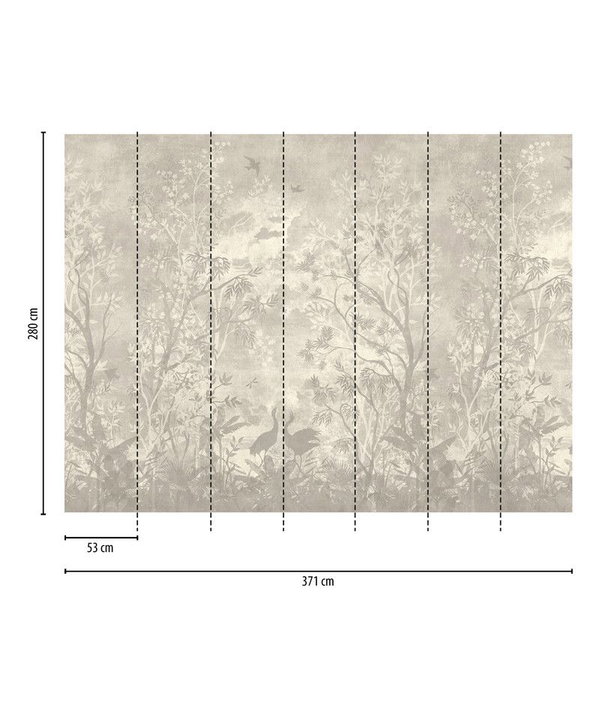 Tapete 'Woodland Grey' 371x280cm