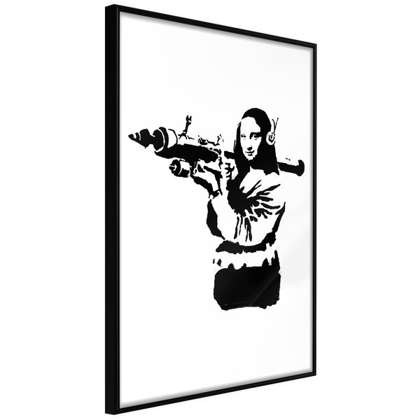 Poster 'Banksy Mona Lisa with Rocket Launcher'