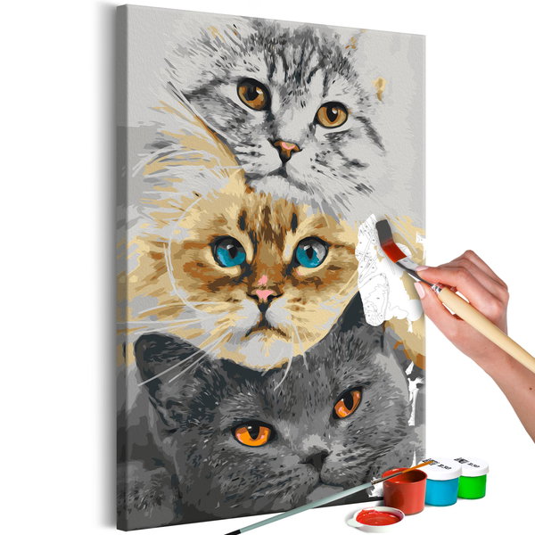 Painting by numbers adults 'Cat's Trio'