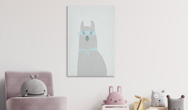 Impression sur toile 'Mysterious Lama Vertical'