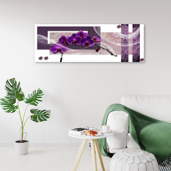 Kunstdruck auf Leinwand 'Purple Orchid Symphony'