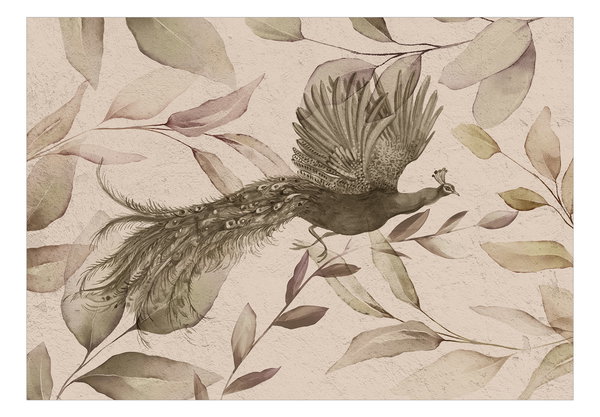 Tapete 'Flight of a Peacock - First Variant'