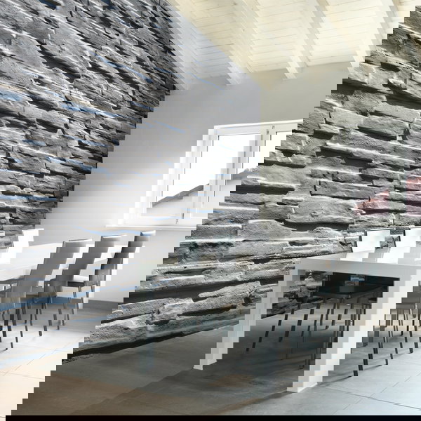 Carta da parati 'Grey Natural Stone Masonry'