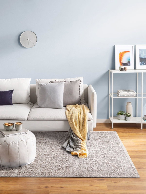Design Flachgewebeteppich Tosca Grau