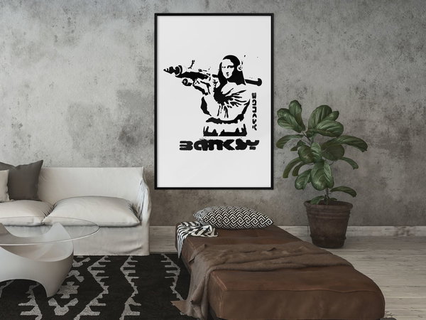 Poster 'Mona Lisa with a Bazooka'
