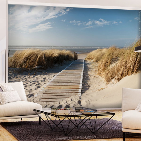 Zelfklevend behang 'Lonely Beach'