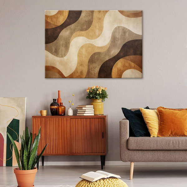 Lærredstryk 'Earthy Waves'