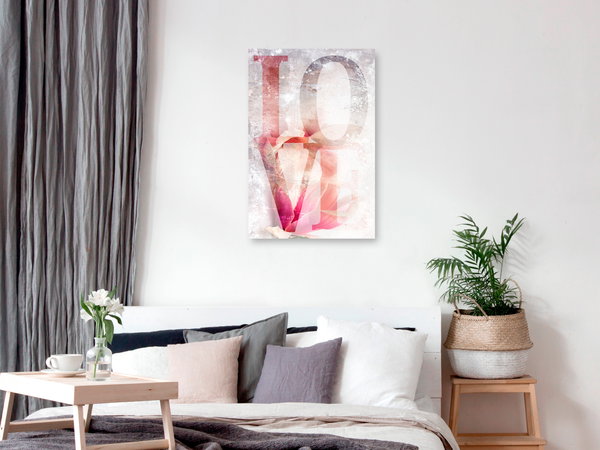 Kunstdruck auf Leinwand 'Magnolia Love Vertical'