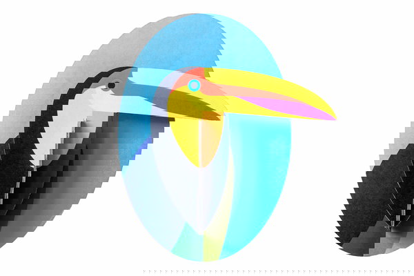 Arte de papel 3D 'Vivid Toucan Wall Art'