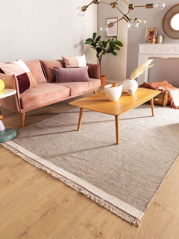 Design Wollteppich Karla Grau