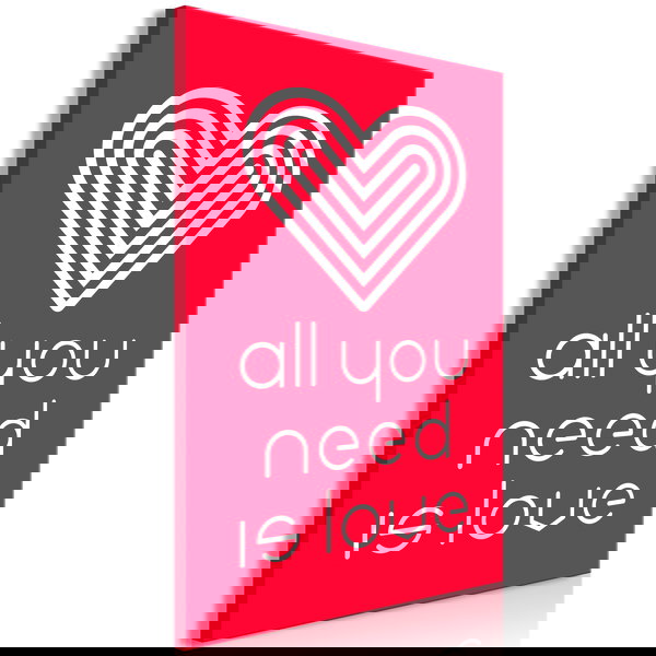 Art print on canvas 'Let's Make Love Vertical'