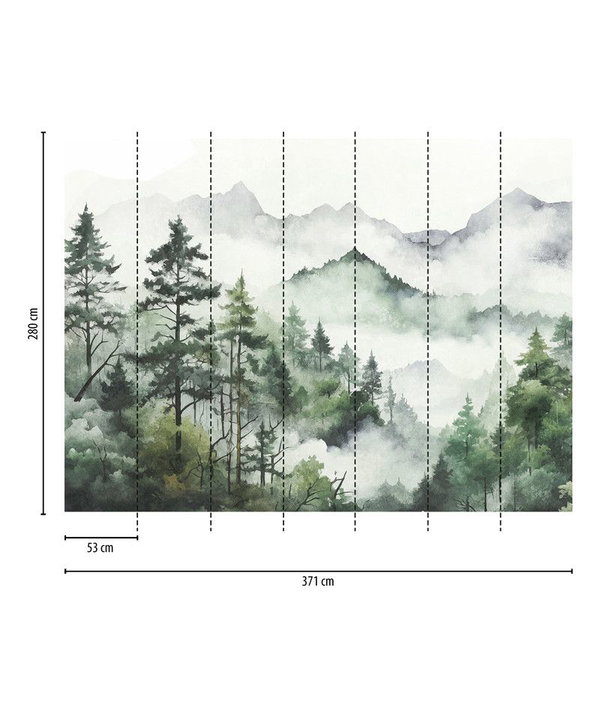 Tapete 'Mystic Fogscape' 371x280cm