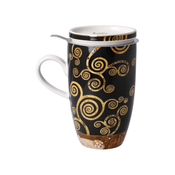 Goebel Teetasse mit Sieb und Deckel 'Lebensbaum'