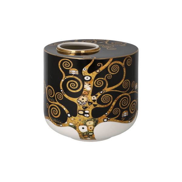 Porzellan Vase 'Tree of Life Elegance' von Gustav Klimt 16x16x16cm