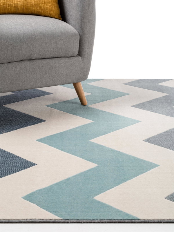 Design Teppich Dessert Blau