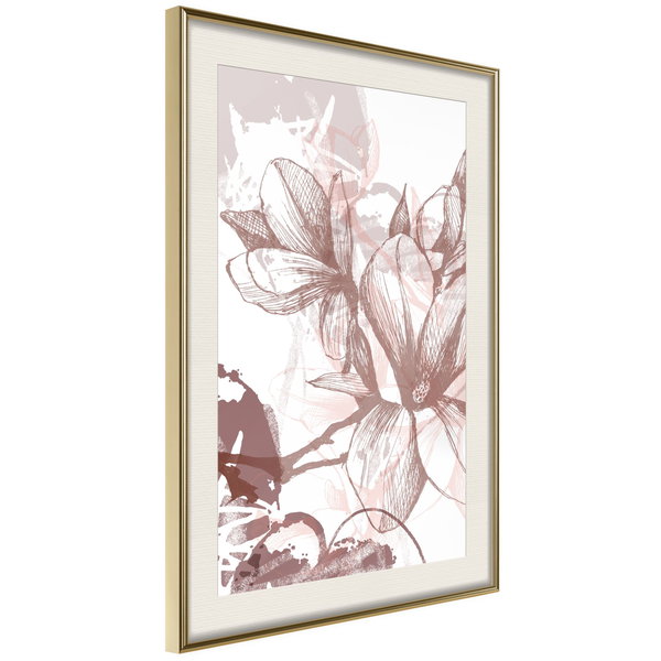 Poster 'Drawn Flower'