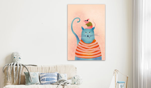 Kunstdruck auf Leinwand 'Good Friends Vertical'