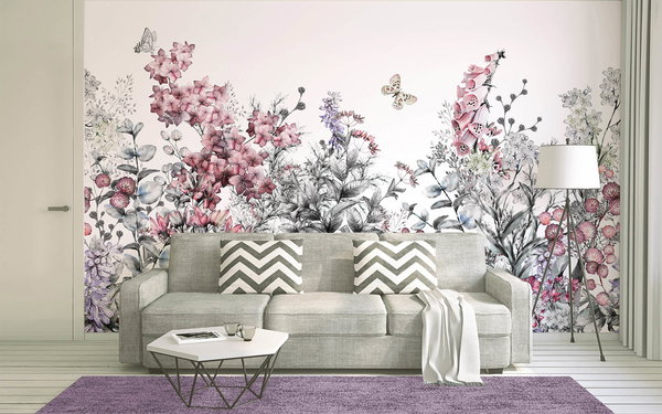 Tapete 'Flower Painting' 350x255cm