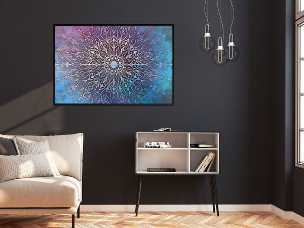 Poster 'Blue and Pink Mandala'