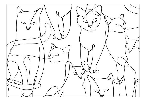 Tapete 'Cat Habits - Second Variant'