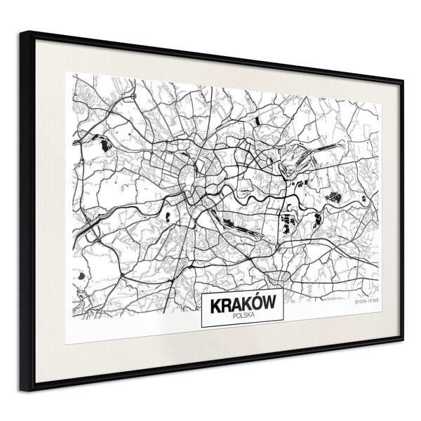 Poster 'City Map: Cracow'