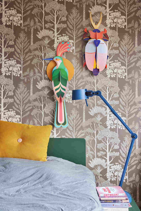 Wanddeko Papier 'Tropenvogel'
