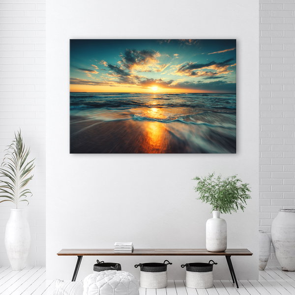 Kunstdruck auf Leinwand 'Sea Blaze'