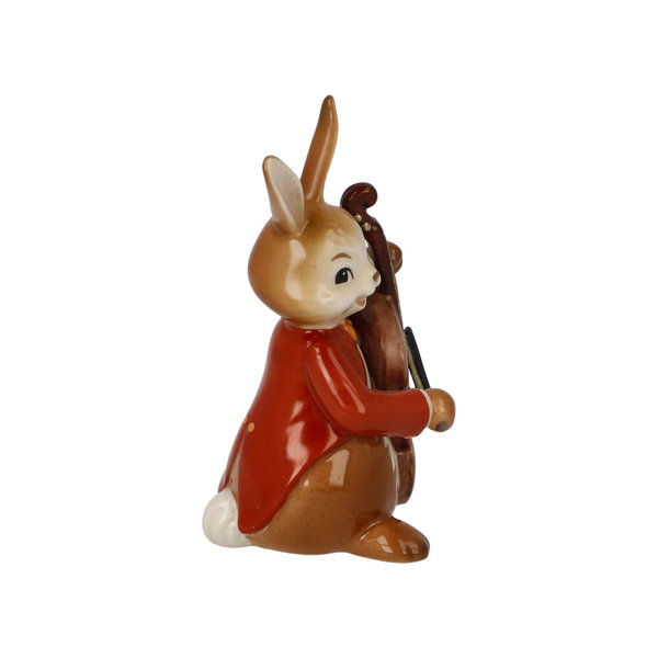 Porzellan Figur 'Fröhlicher Bassist' von Goebel 4x8x4,5cm