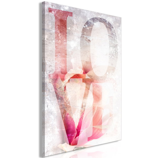 Kunstdruk op canvas 'Magnolia Love Vertical'