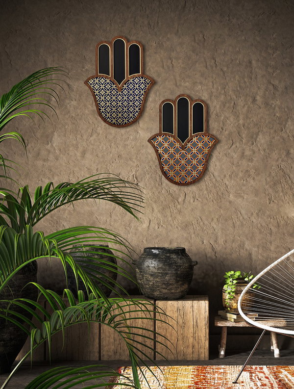 Wandmaske 'Grand Hamsa #2'