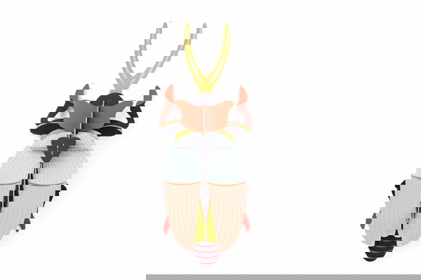 Sculptură de perete din carton 'Rhino Beetle Decor'