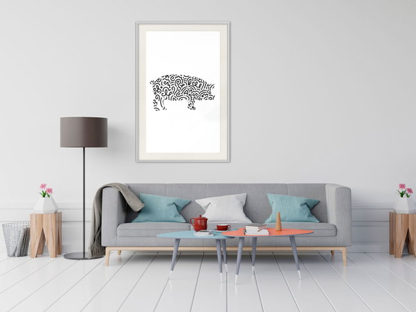 Poster 'Curly Pig'