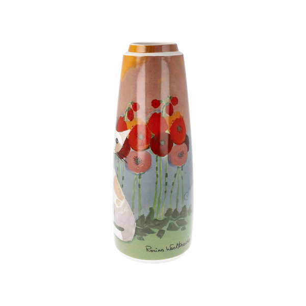 Porzellan Vase 'Summertime in the Garden' von Rosina Wachtmeister 10,5x26,5x10,5cm
