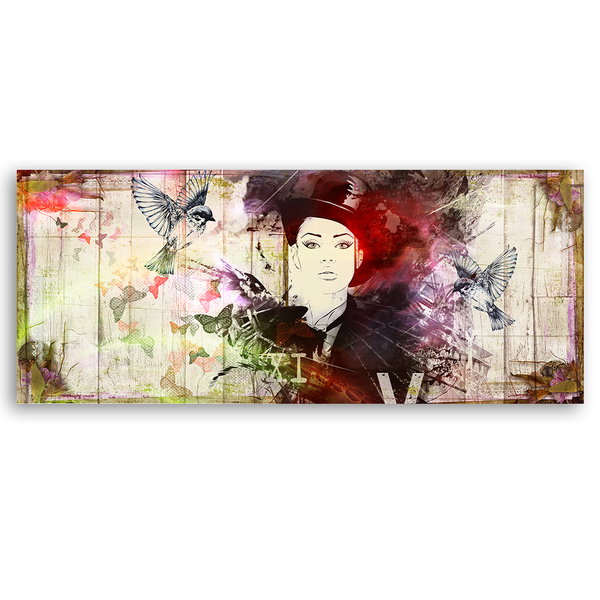 Kunstdruck auf Leinwand 'Whimsical Flight of Imagination'