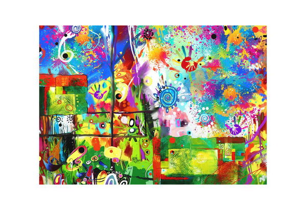 Tapete 'Bunte Fantasien'