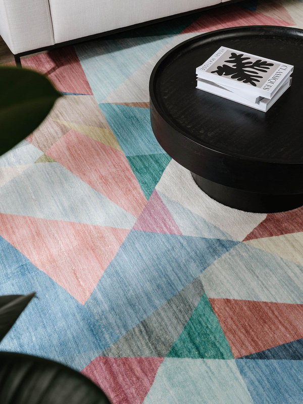 Design Teppich Mara Bunt/Pink