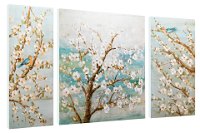 [Qualitätssicherung und kostenloser Versand] Acrylic painting tree blossoms KunstLoft 