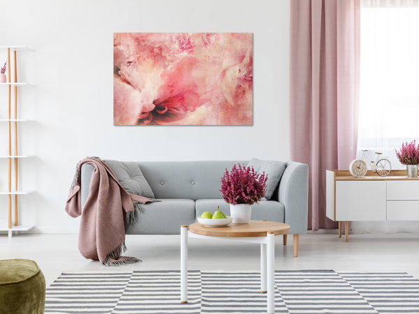Kunstdruck auf Leinwand 'Pink Etude Wide'