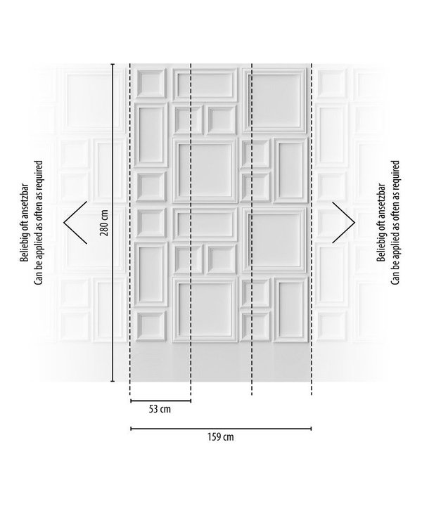 Tapete 'Frame Wall' 159x280cm