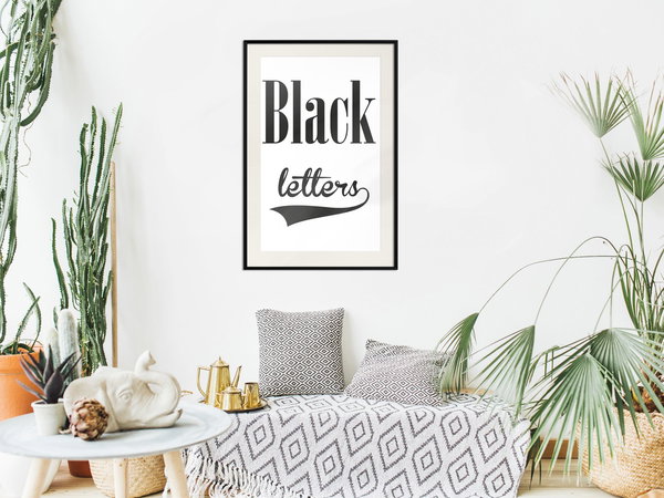 Poster 'Black Letters'