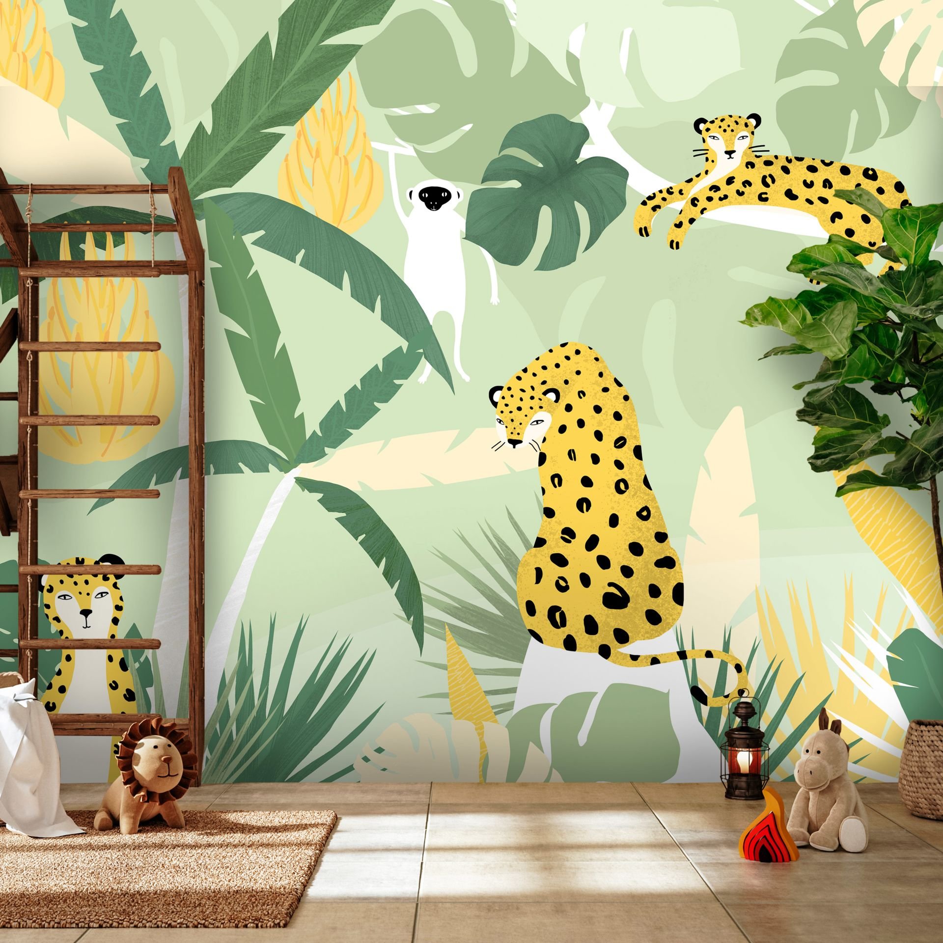 Buy self-adhesive photo wallpaper \'Cheetahs in the Jungle - First Variant\'  | KunstLoft