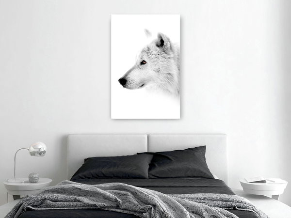 Kunstdruck auf Leinwand 'Amber Gaze Vertical'