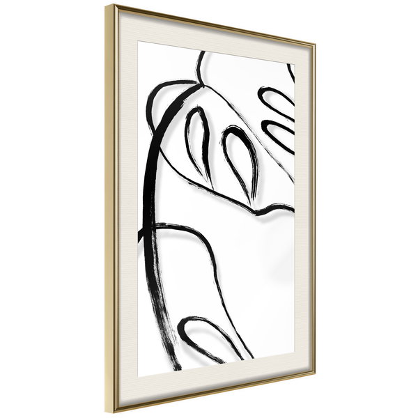 Poster 'Painted Monstera Leaf'