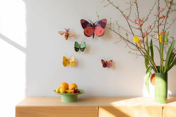Wanddeko Papier 'Jade-Schmetterling'