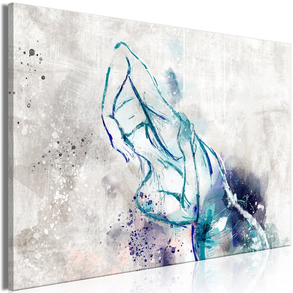Art print on canvas 'Blue Woman Wide'