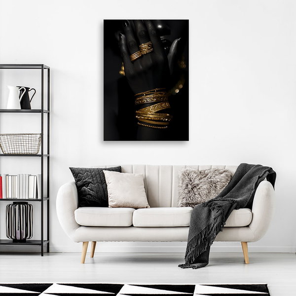 Kunstdruck auf Leinwand 'Golden Elegance 11'