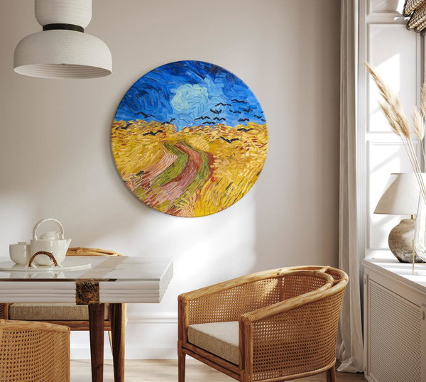 Rundes Bild 'Gogh's Wheat &amp; Crows'