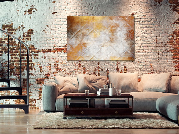 Kunstdruck auf Leinwand 'Golden Modernism Wide'