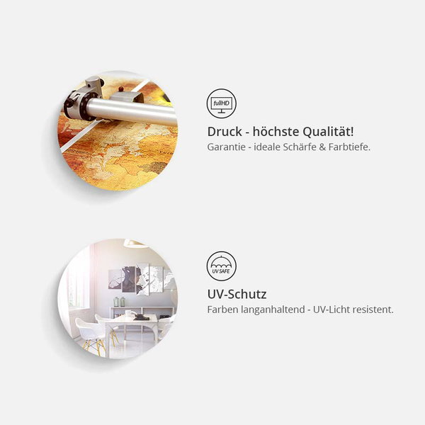 Kunstdruck auf Leinwand 'Toucan And Butterflies Vertical'